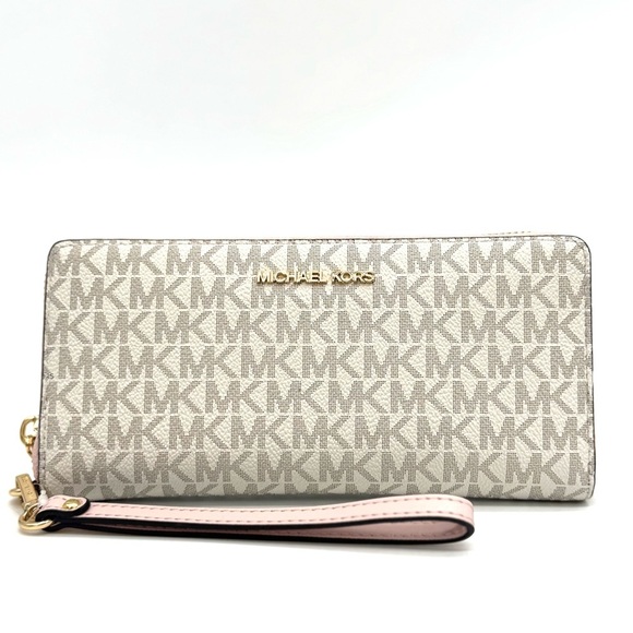 Michael Kors Large Continental Wallet Wristlet Ox Blood - Picture 1 of 9